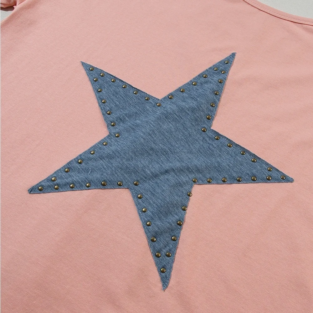 Mineral Wash Top with Studded Star - Picture 5 of 6